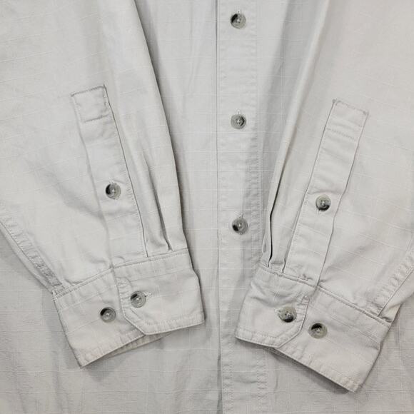 Woolrich Mens 2XL Long Sleeve Button Up British Tan #6040 Cotton Shirt Outdoors - Picture 7 of 12